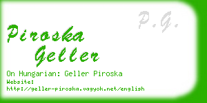 piroska geller business card